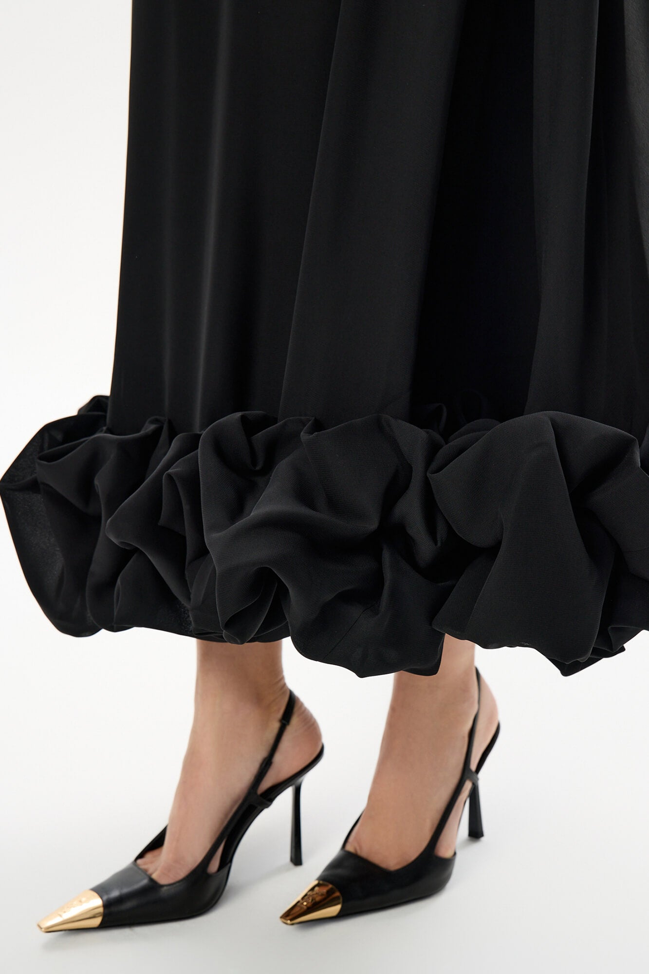 aym【bibiy】FLORENCE BUSTIER Black Flounce Bustier Midi Dress – POST MERIDIEM