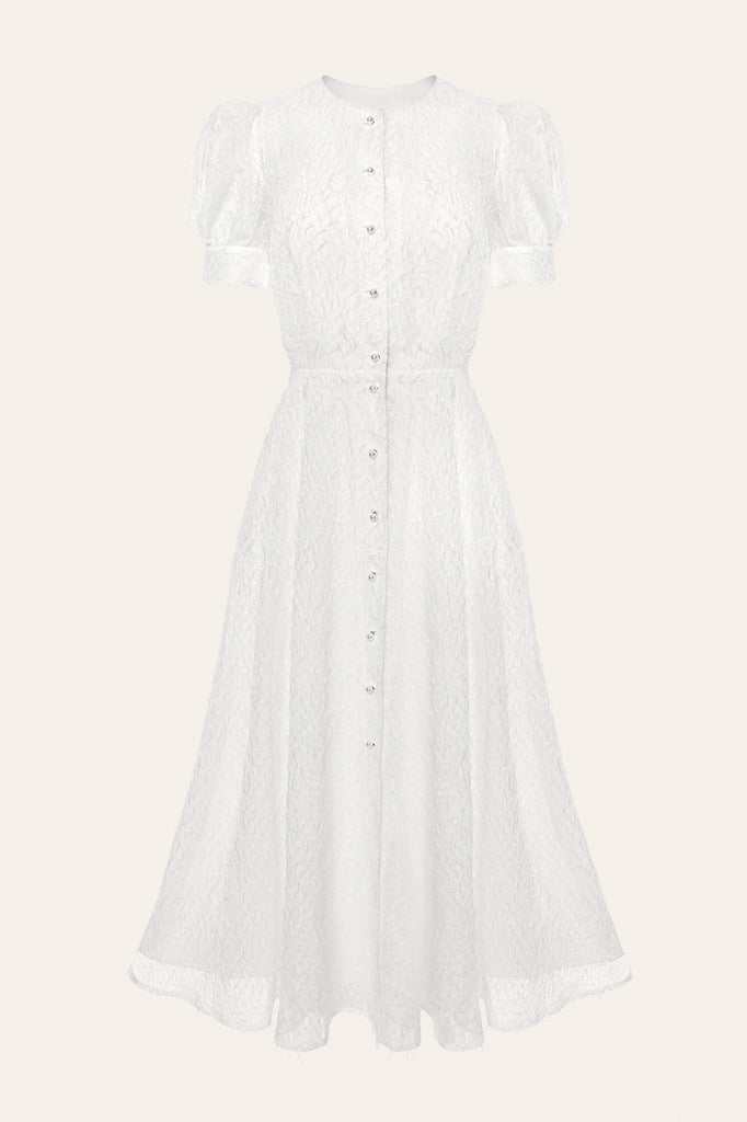 Sequin Button Front Midi Dress - POST MERIDIEM