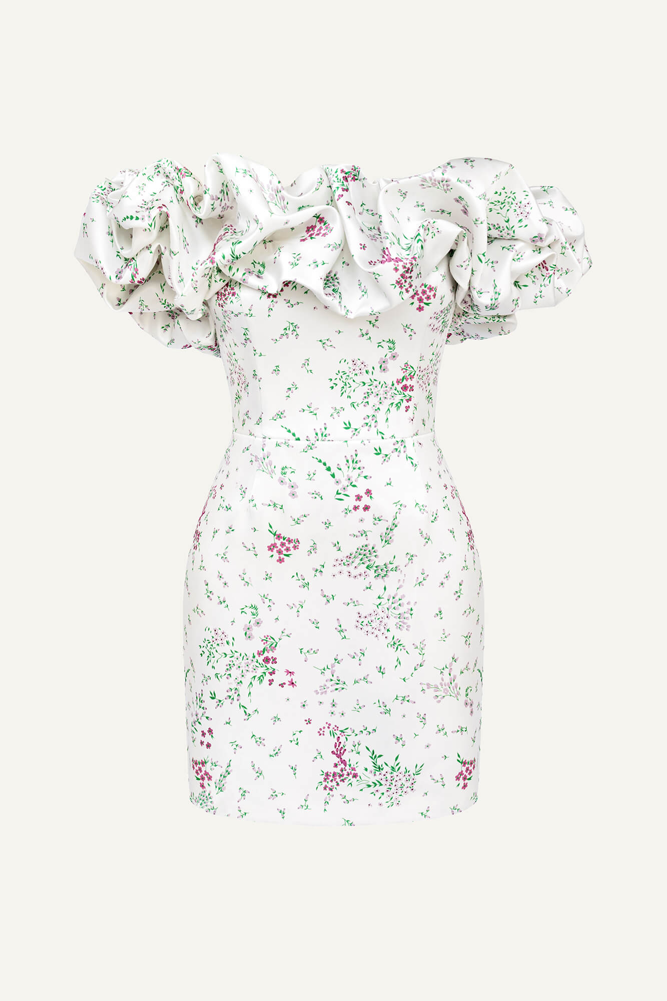 meringue mini dress Meringue Floral Mini Dress M / Milk