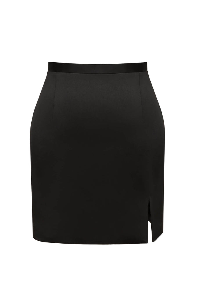 Viscose Slit Mini Skirt - POST MERIDIEM