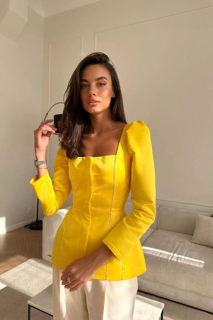 Satin Decorated Top - POST MERIDIEM