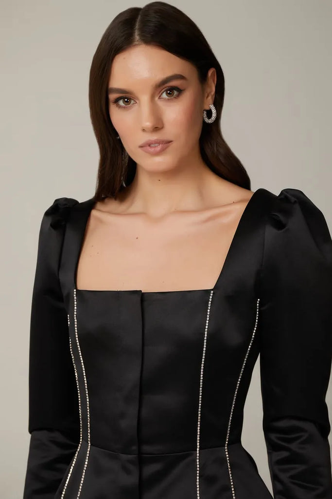 Satin Decorated Top - POST MERIDIEM