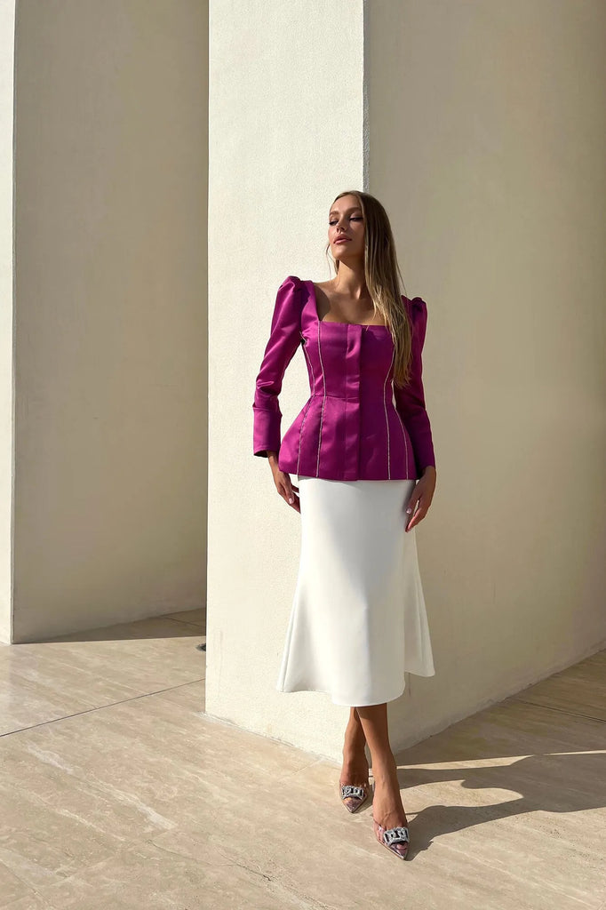 Satin Decorated Top - POST MERIDIEM