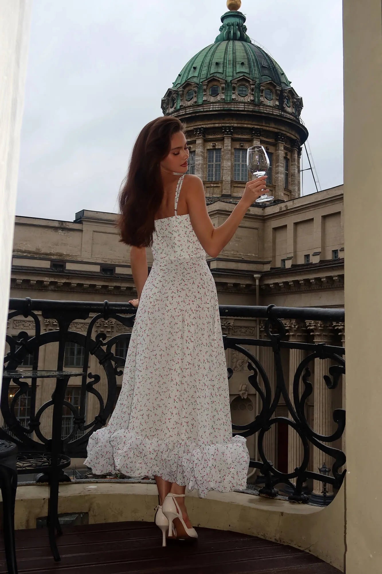 knee length dresses for ladies Flounce Bustier Midi Dress XXS / Lavender
