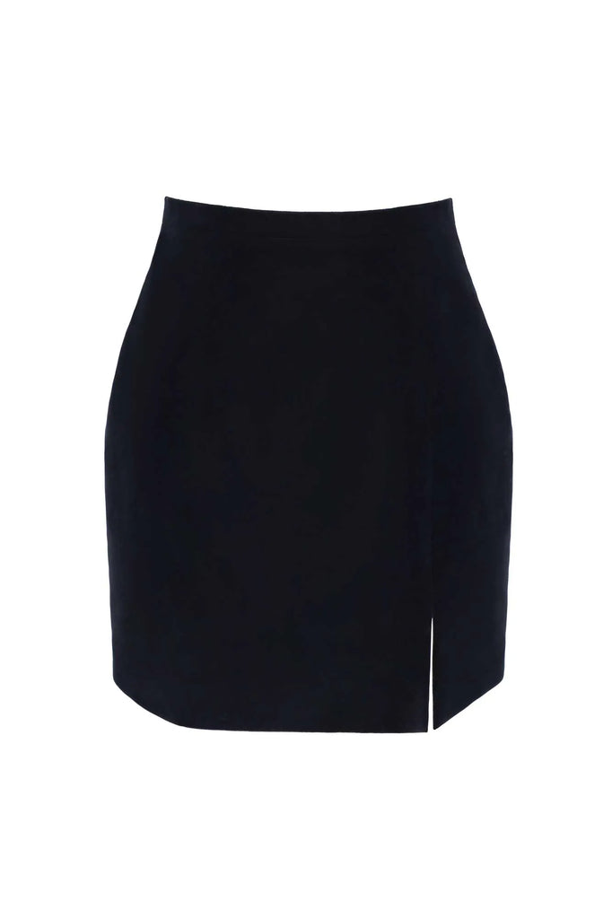 Velvet Slit Mini Skirt - POST MERIDIEM