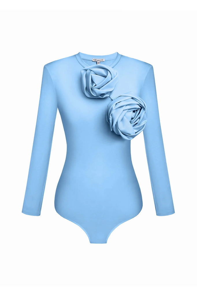 Rose Detail Knitted Bodysuit - POST MERIDIEM