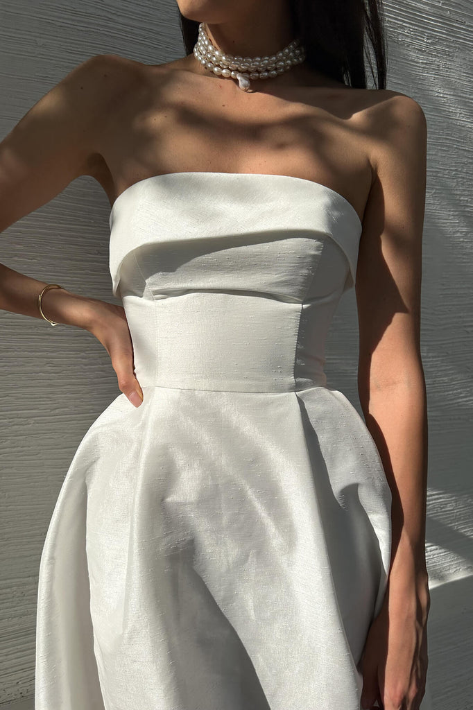 Jacquard Midi Dress with Turn-up - POST MERIDIEM