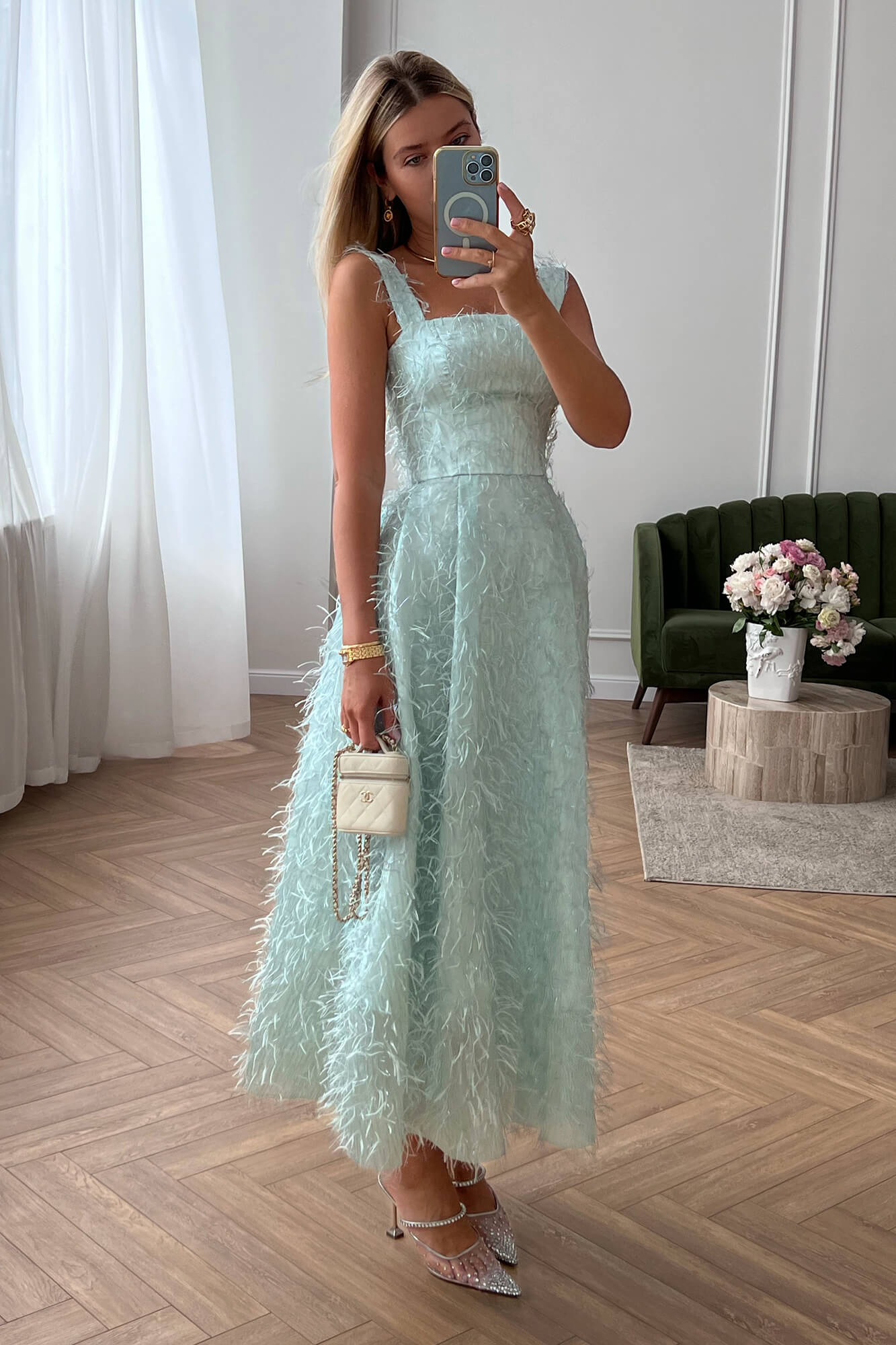pleated corset midi dress Pleated Corset Midi Dress XS / Blue