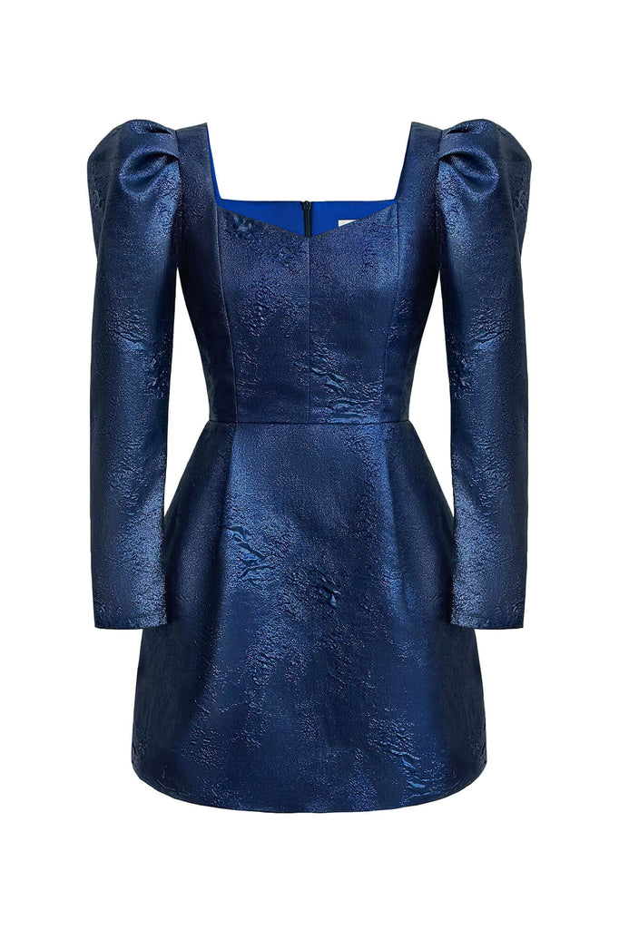 Jacquard Long Sleeve Mini Dress - POST MERIDIEM