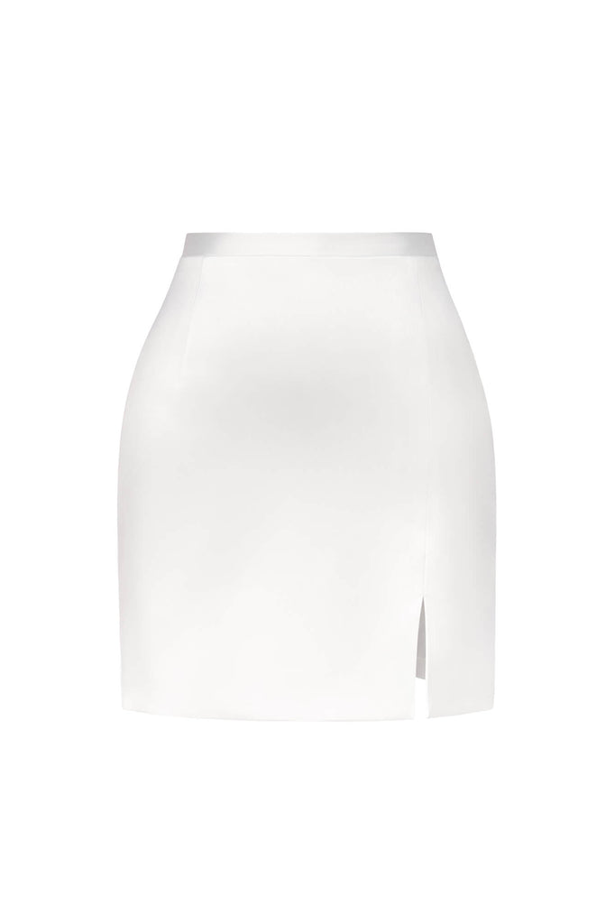 Viscose Slit Mini Skirt - POST MERIDIEM