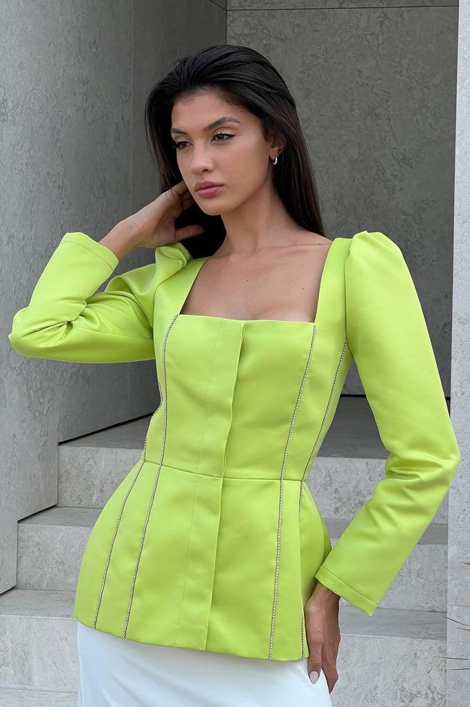 Satin Decorated Top - POST MERIDIEM