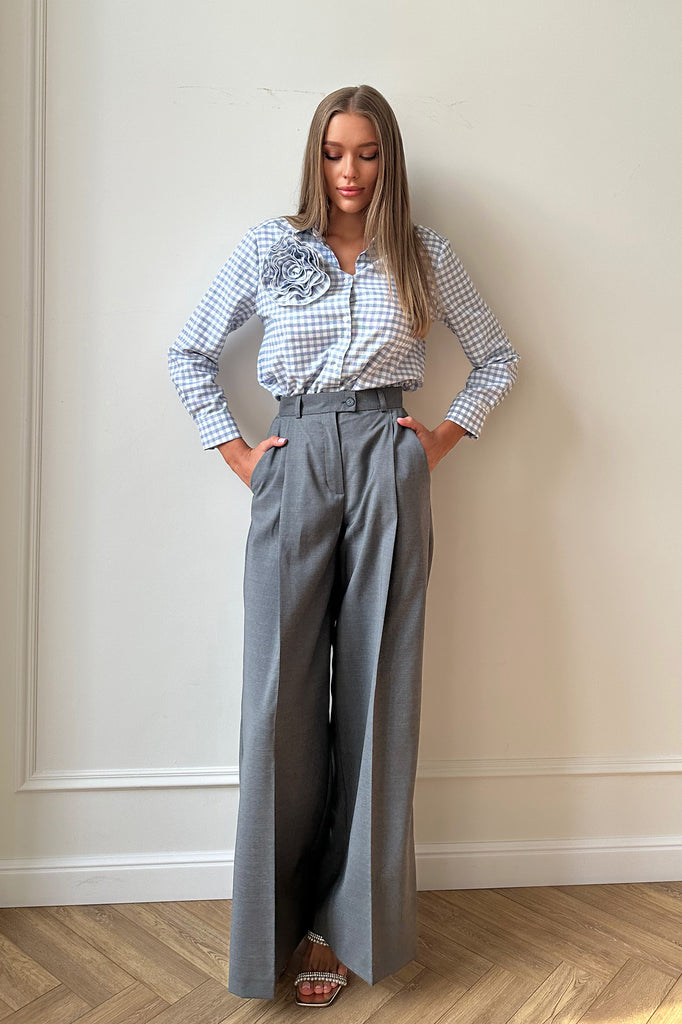 Pleated Wide Leg Trousers - POST MERIDIEM