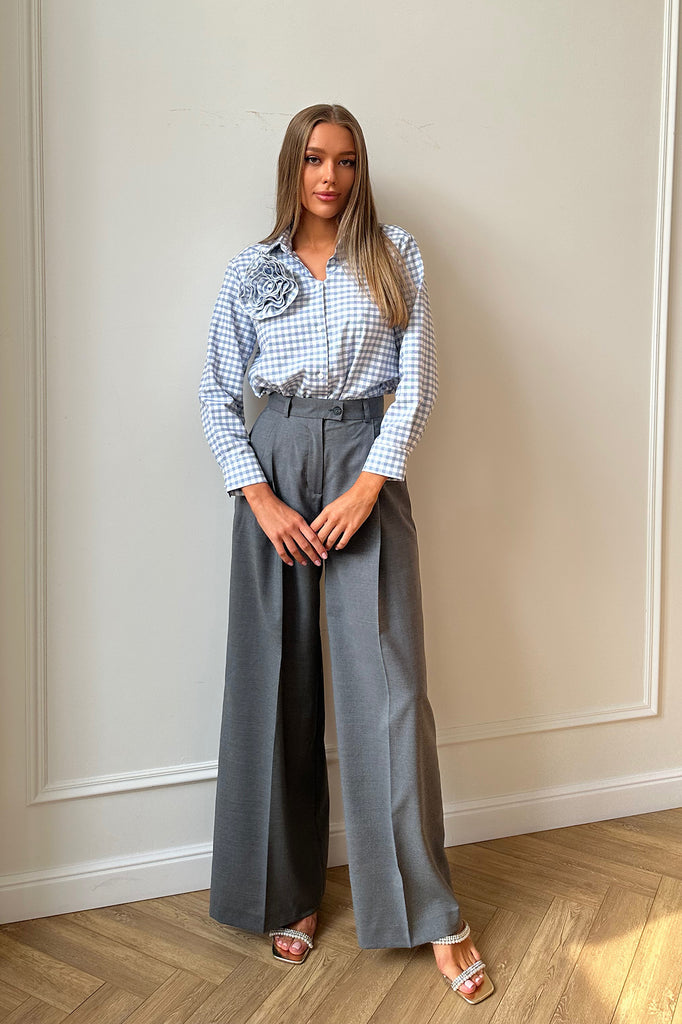 Pleated Wide Leg Trousers - POST MERIDIEM
