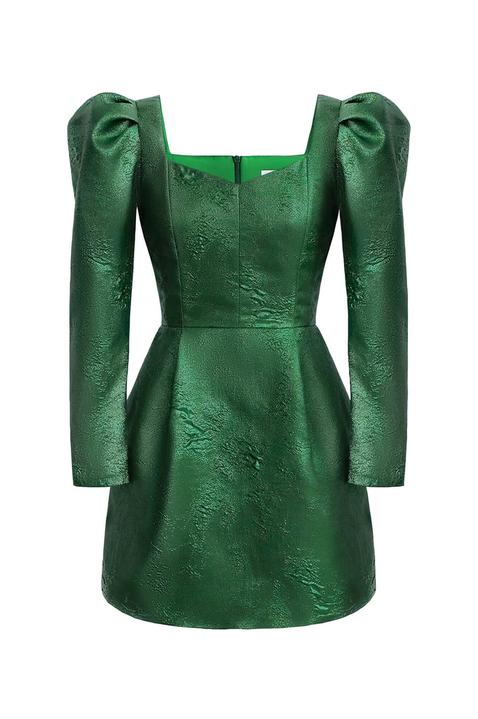 Jacquard Long Sleeve Mini Dress - POST MERIDIEM