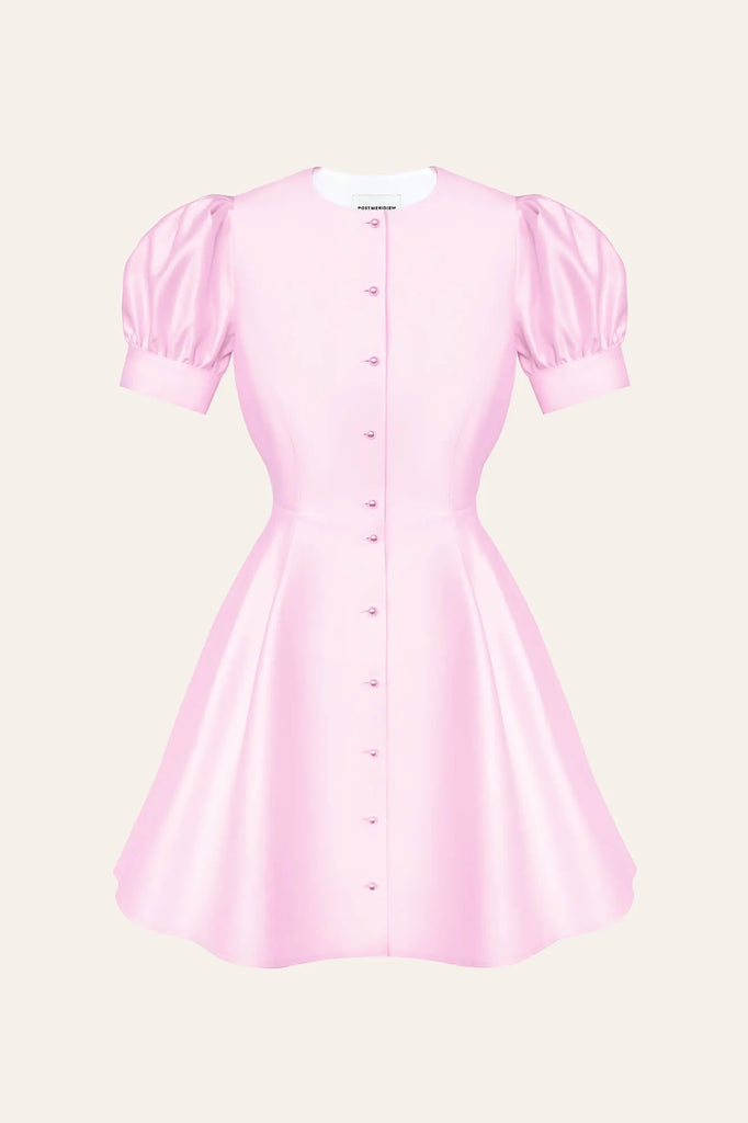 Button Front Mini Dress - POST MERIDIEM