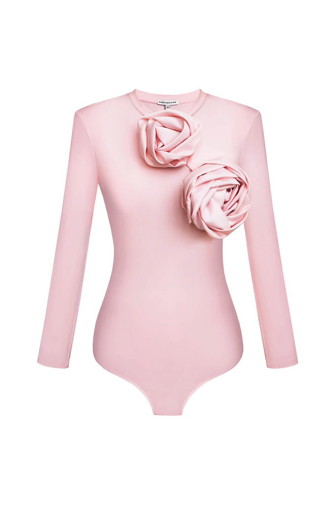 Rose Detail Knitted bodysuit - POST MERIDIEM