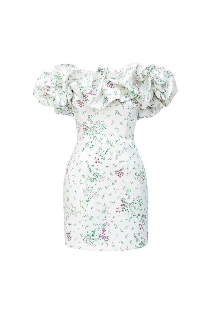"Meringue" Floral Mini Dress - POST MERIDIEM