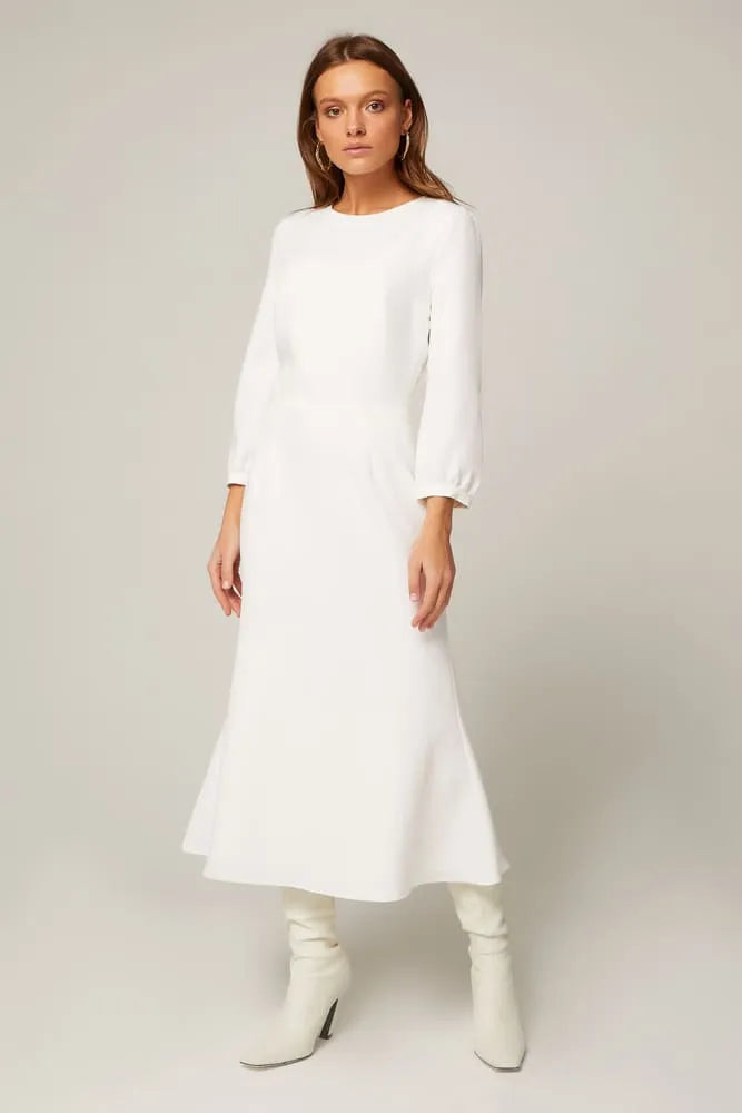 Viscose Fitted Dress - POST MERIDIEM