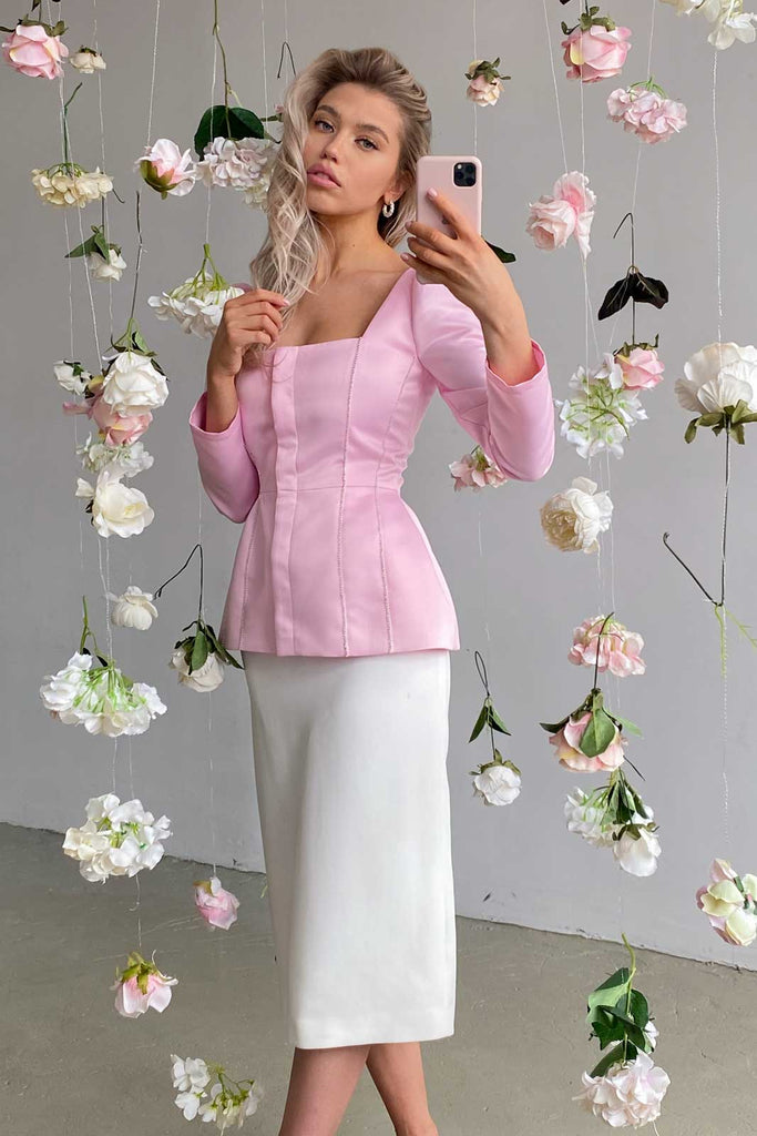 Satin Decorated Top - POST MERIDIEM