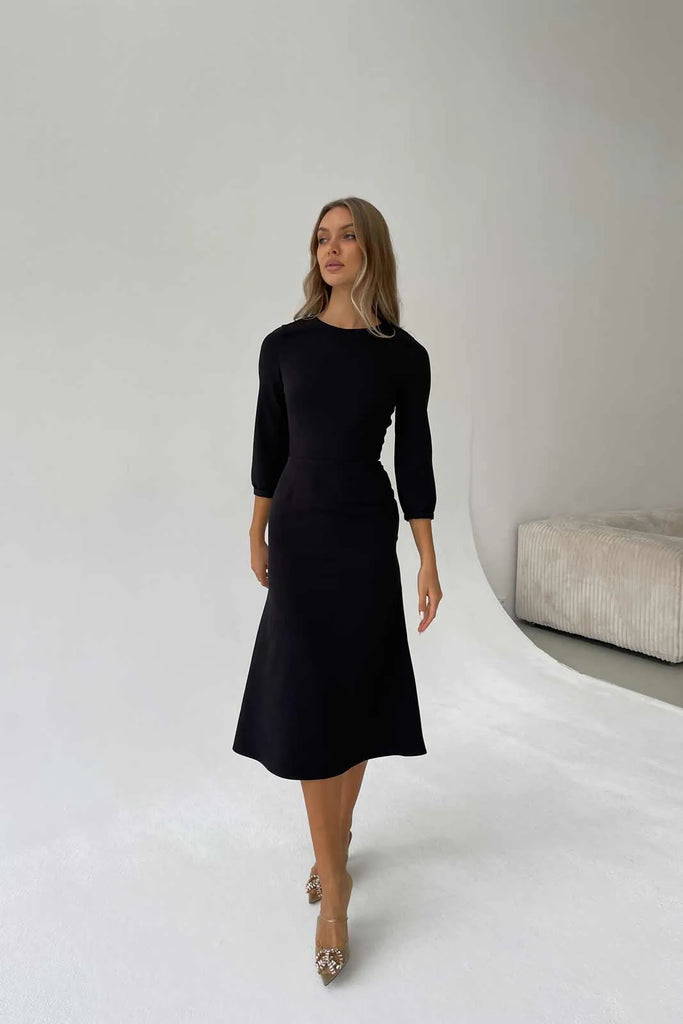 Viscose Fitted Dress - POST MERIDIEM