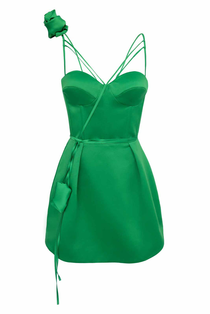 Rose Detail Bell Corset Mini Dress main image 1