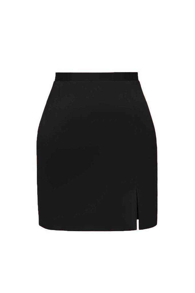 Satin Slit Mini Skirt - POST MERIDIEM