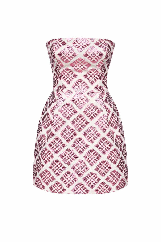 Jacquard Sheath Mini Dress - POST MERIDIEM